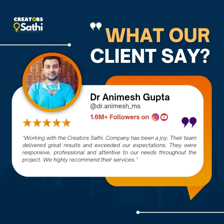What Our Client Say_Dr Animesh Gupta